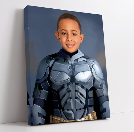 a picture of a young boy dressed as a batman