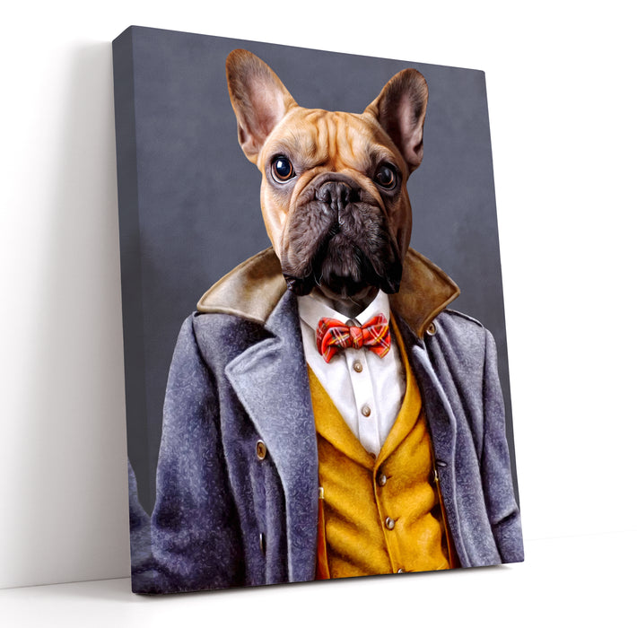 Pet Portrait Canvas - The Stylish Sir Wigglebut