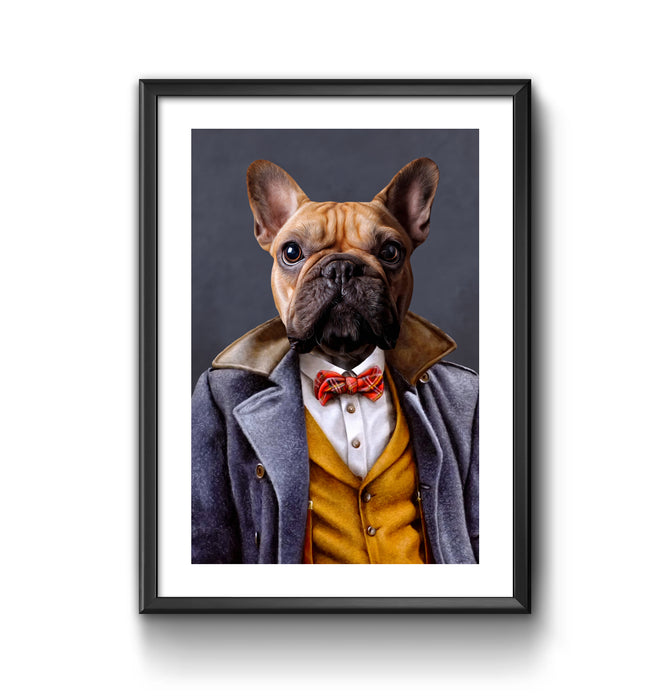 Pet Portrait Canvas - The Stylish Sir Wigglebut