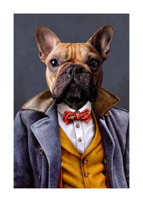 Pet Portrait Canvas - The Stylish Sir Wigglebut