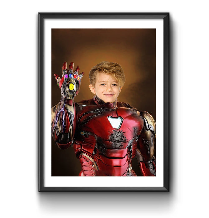 a picture of a young boy dressed as a robot