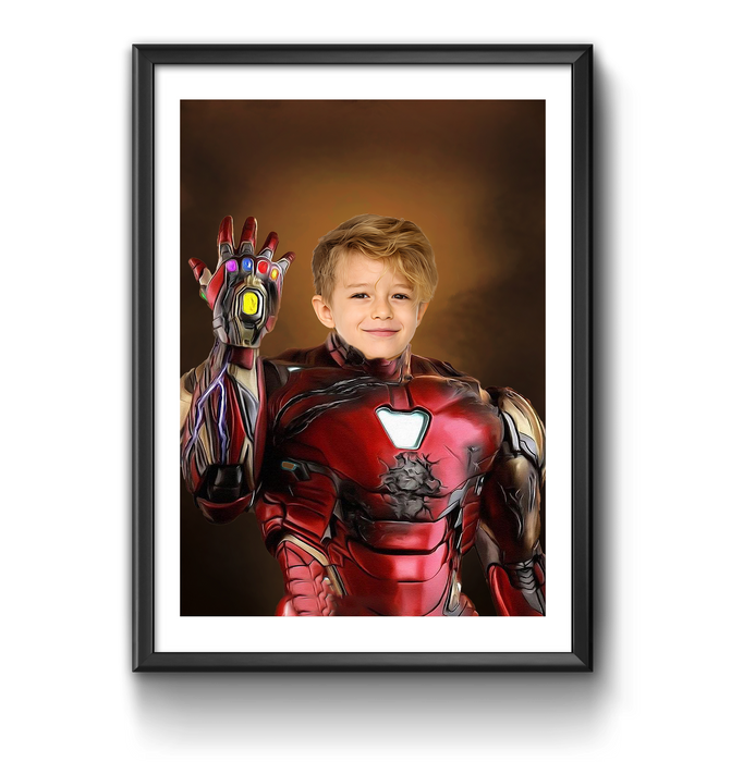 a picture of a young boy dressed as a robot