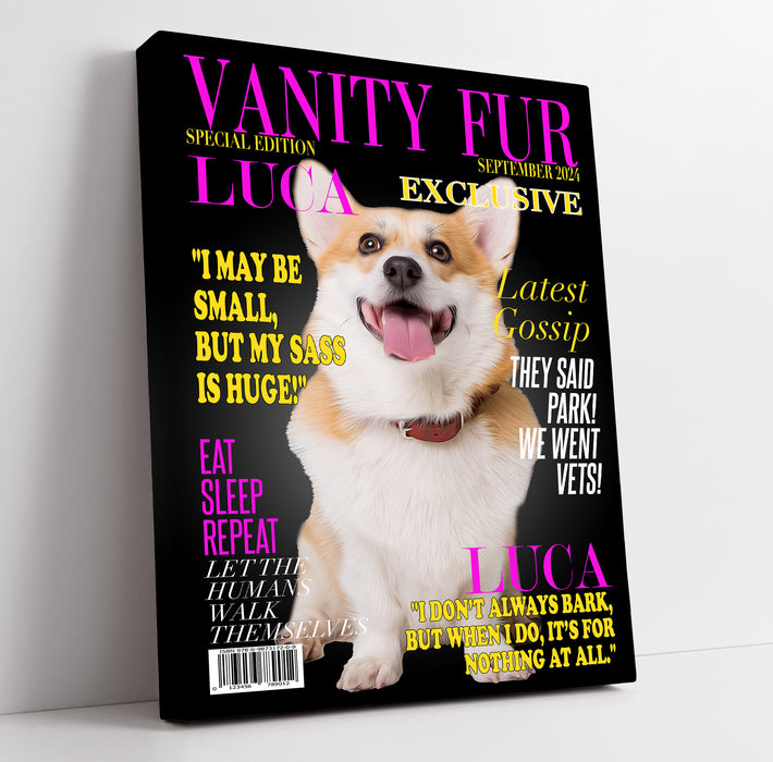 Personalised Pet Portrait Vanity Magazine Cover