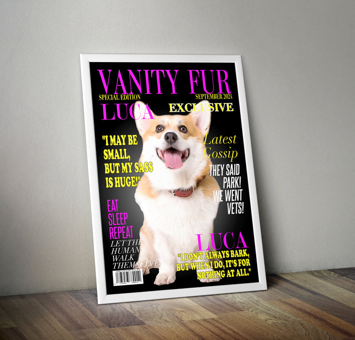 Personalised Pet Portrait Vanity Magazine Cover