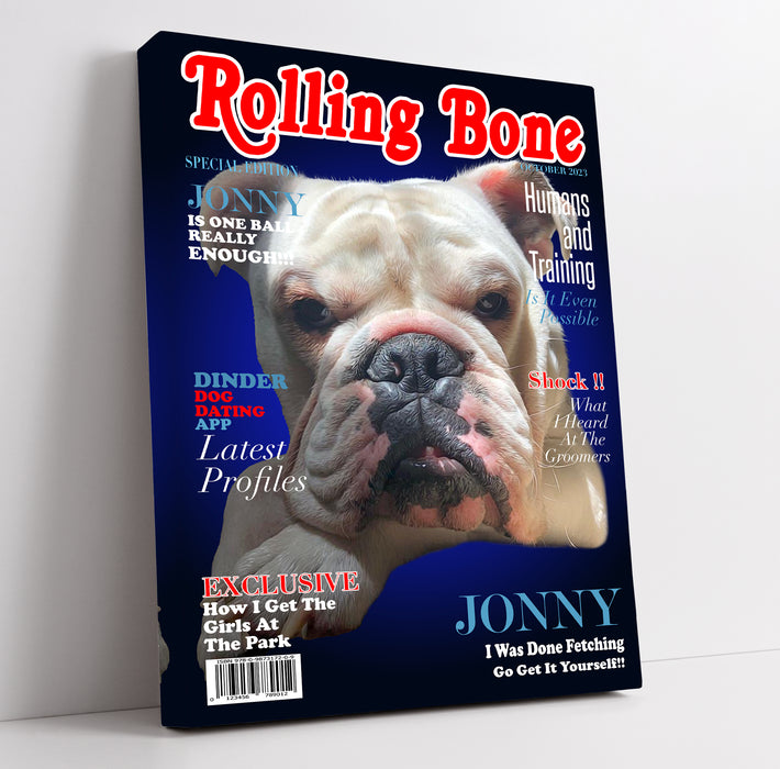 Pet Portrait Rolling Bone Magazine Cover