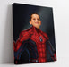 a painting of a young boy in a spiderman suit