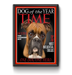 a picture of a dog on the cover of a magazine