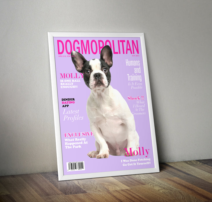 Pet Portrait Dogmopolitan Magazine Cover