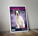 Funny pet portrait on dogmopolitan magazine cover with humorous headlines, featuring a french bulldog