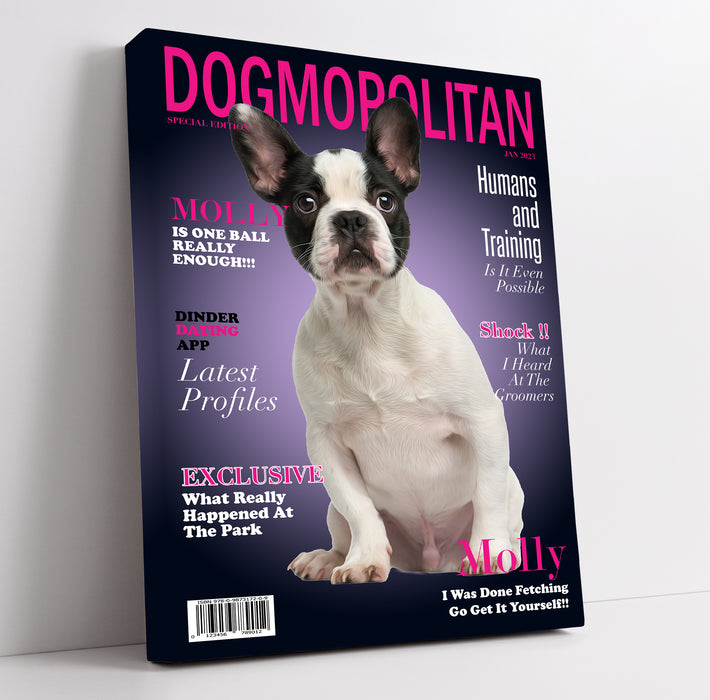 Pet Portrait Dogmopolitan Magazine Cover