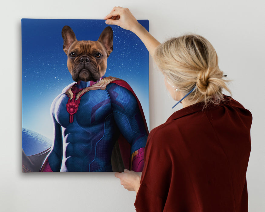 Pet Portrait Canvas - Blue Hero