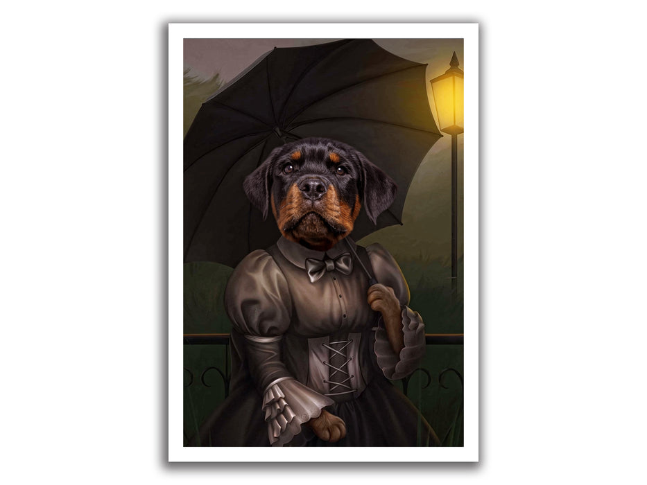 Pet Portrait Canvas - Victorian Gal