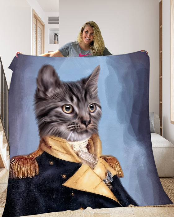 Pet Portrait Fleece Blanket - pet canvas art