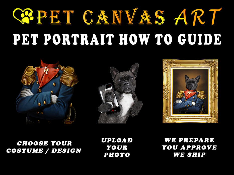 Pet Portrait Canvas - Lord Admiral