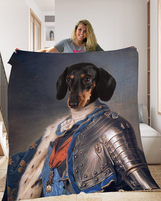 Pet Portrait Fleece Blanket - pet canvas art