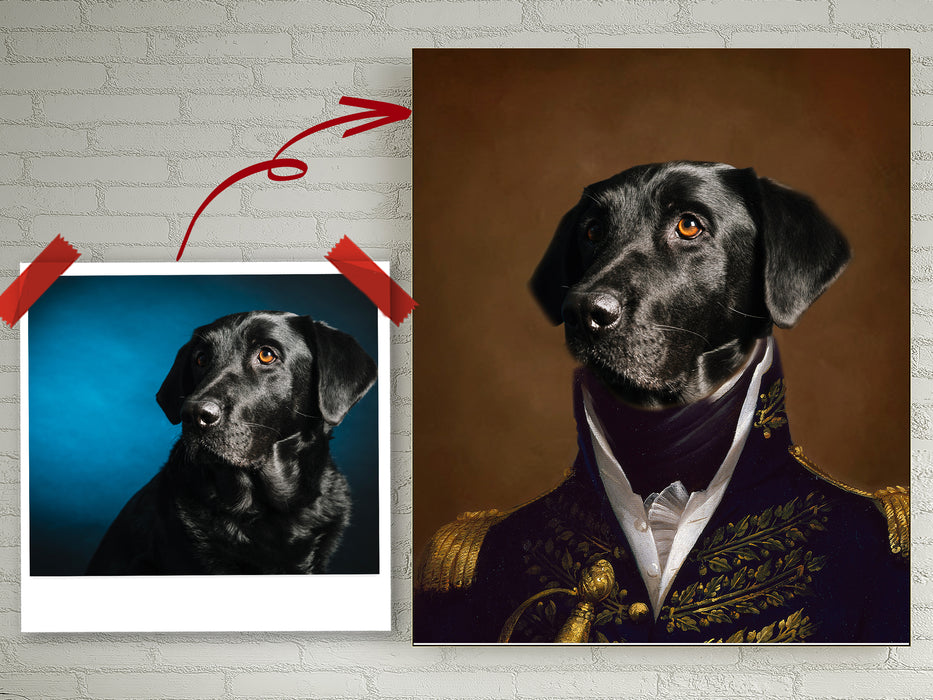 Pet Portrait Canvas - Lord Admiral