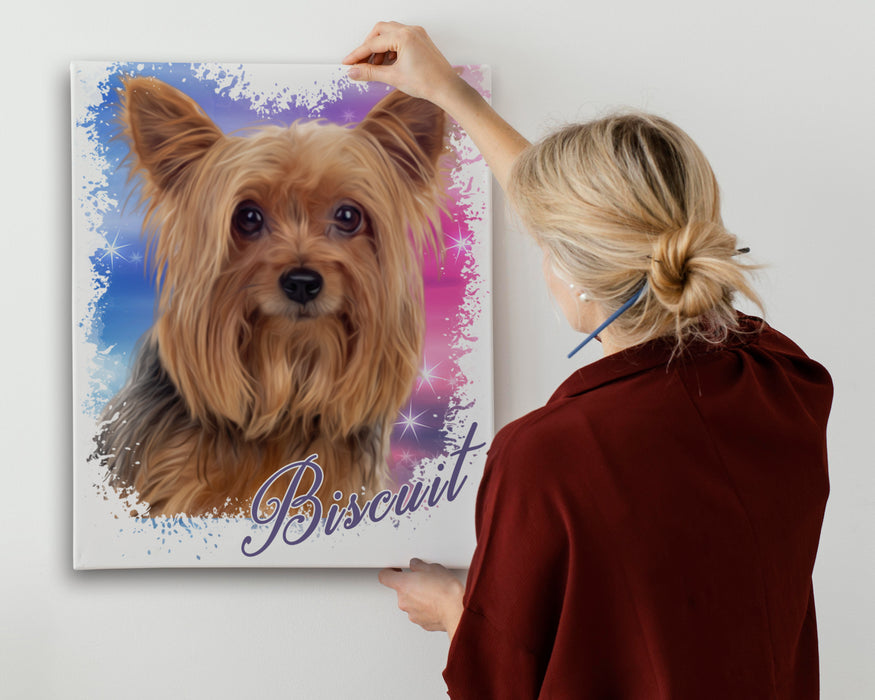 Pet Portrait Canvas Art Starry Skies