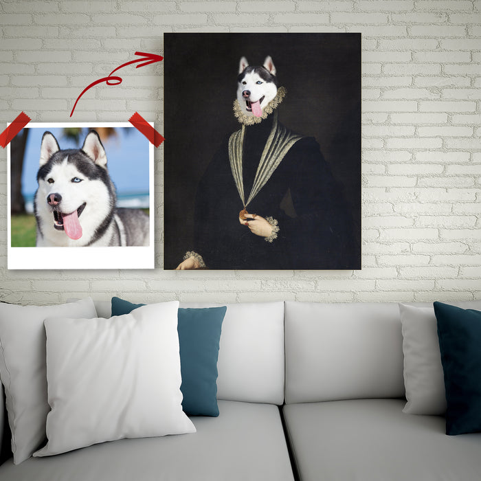 Pet Portrait Canvas - The Baroness