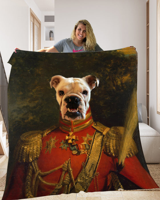 Pet Portrait Fleece Blanket - pet canvas art