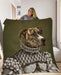 Pet Portrait Fleece Blanket - pet canvas art