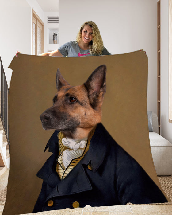 Pet Portrait Fleece Blanket - pet canvas art