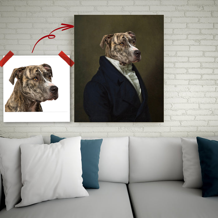 Pet Portrait Canvas - The Diplomat