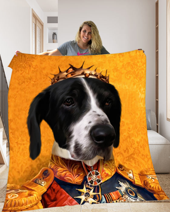 Pet Portrait Fleece Blanket - pet canvas art