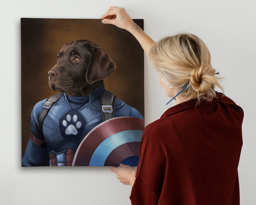 Pet Portrait Canvas - Caped Hero