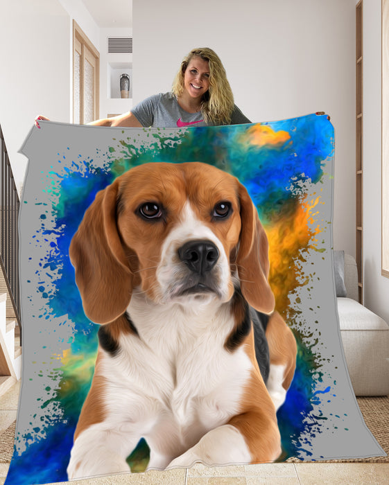 Pet Photo Blanket Colour Splash - pet canvas art