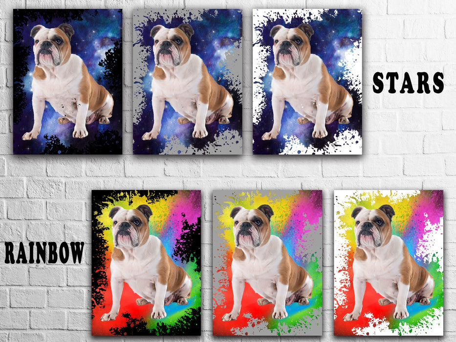 Pet Photo Blanket Colour Splash - pet canvas art