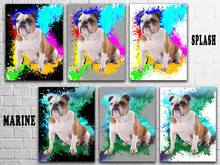 Pet Photo Blanket Colour Splash - pet canvas art