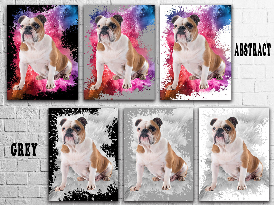 Pet Photo Blanket Colour Splash - pet canvas art