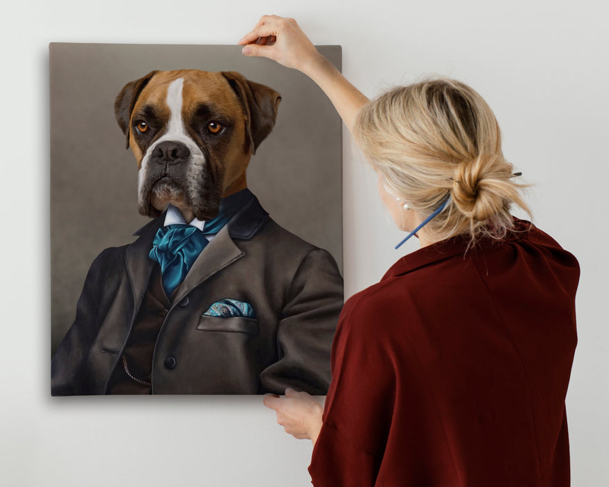 Pet Portrait Canvas - The Business Man