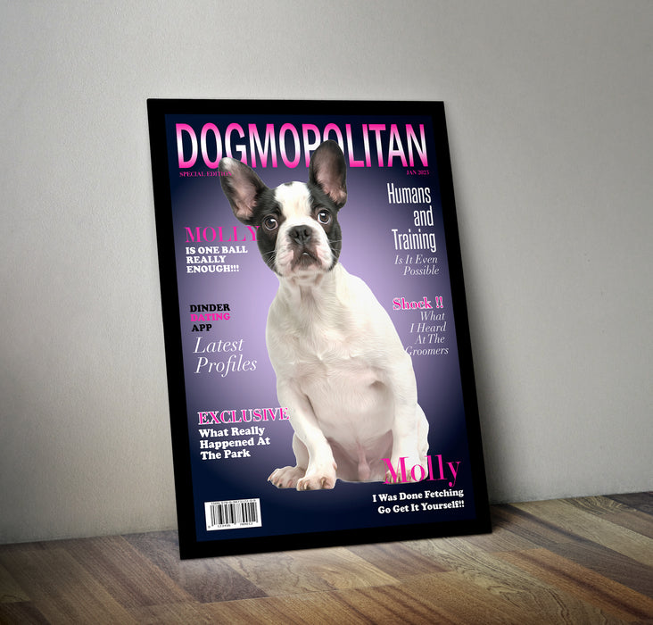 Pet Portrait Dogmopolitan Magazine Cover