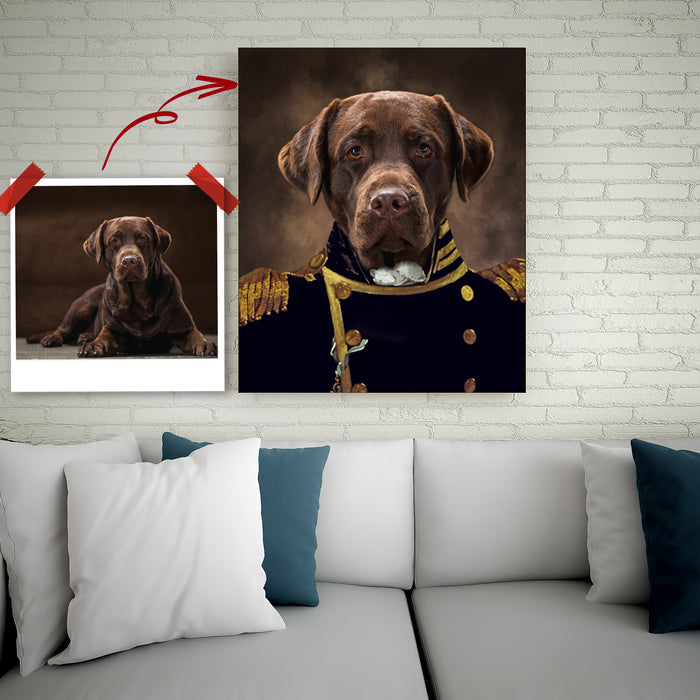 Pet Portrait Canvas -  The Admiral