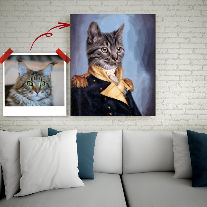 Pet Portrait Canvas - The Elegant Gent