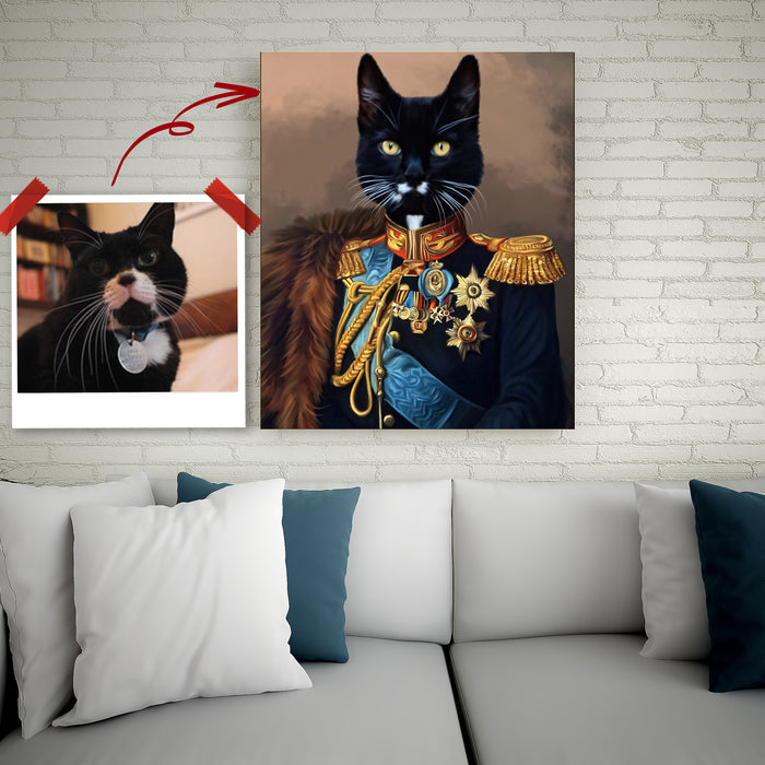 Pet Portrait Canvas -  The Royal