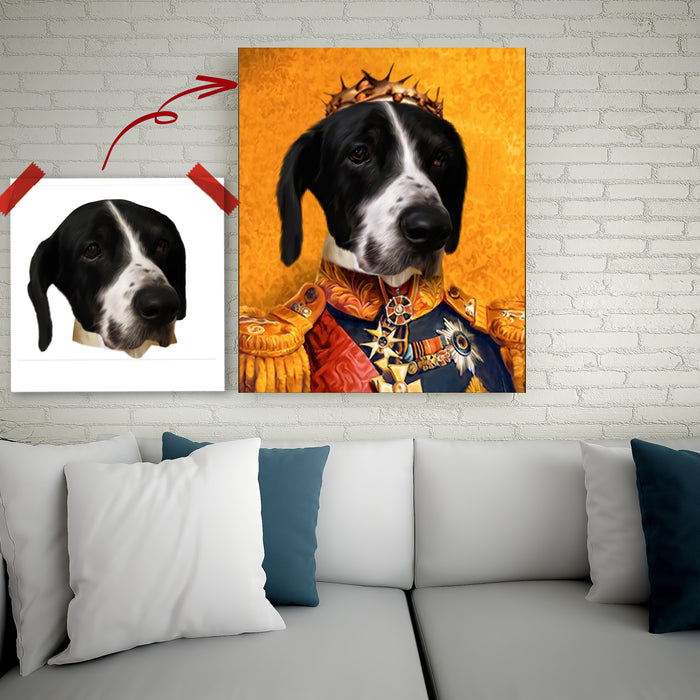 Pet Portrait Canvas -  The Boy Commander